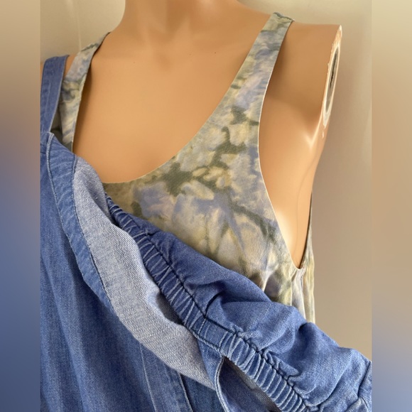 18” PTP 🌷 S watercolour silk tank blouse top Wilfred - Picture 5 of 5